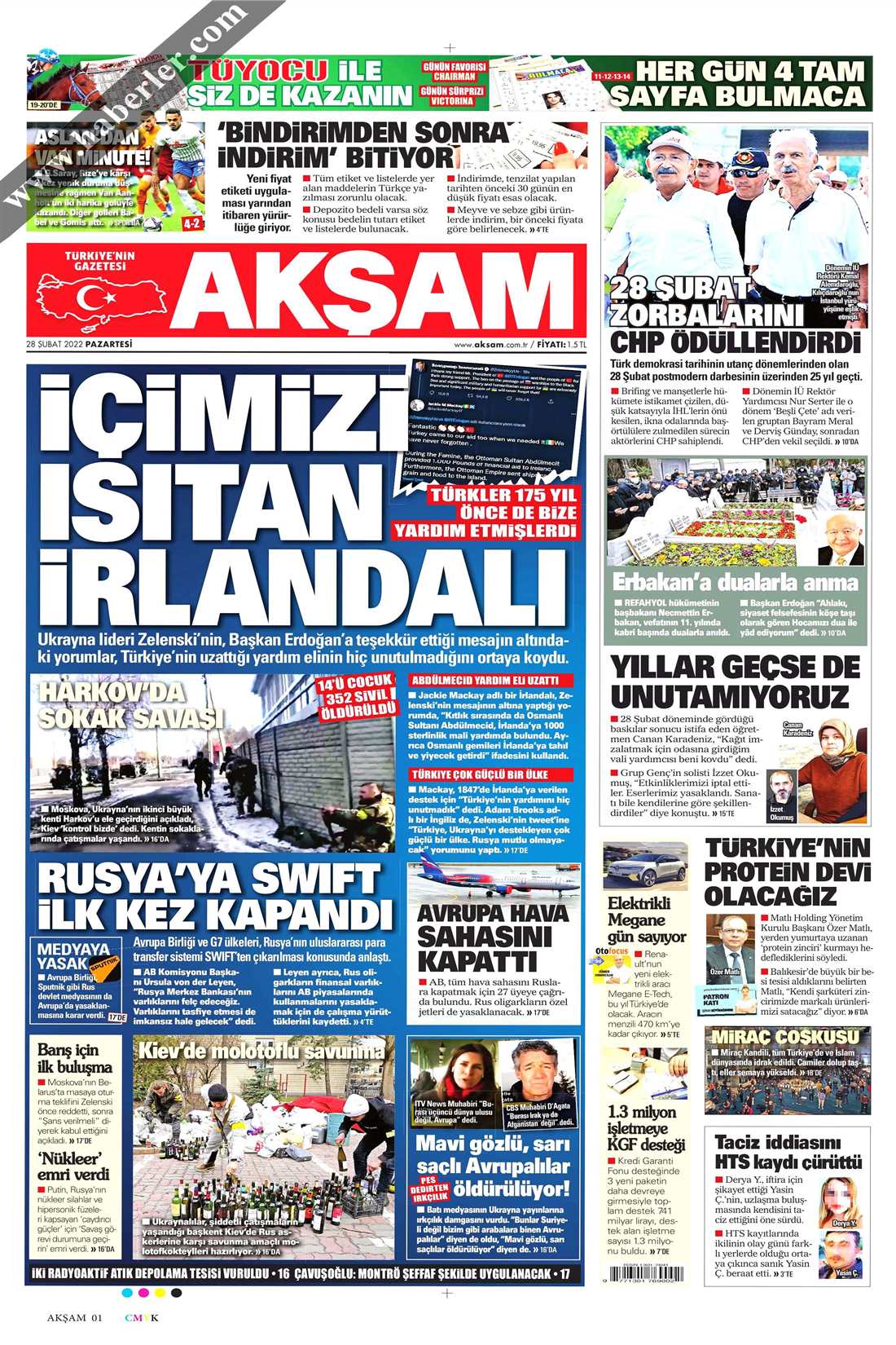 Yeni Şafak Gazetesi - Yeni Şafak Manşet Oku - Haberler 04 ...